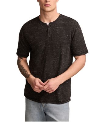 Men's Linen Short Sleeve Henley Shirt