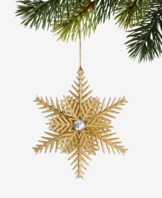 Holiday Lane - Blessed Gold-Tone Snowflake Ornament