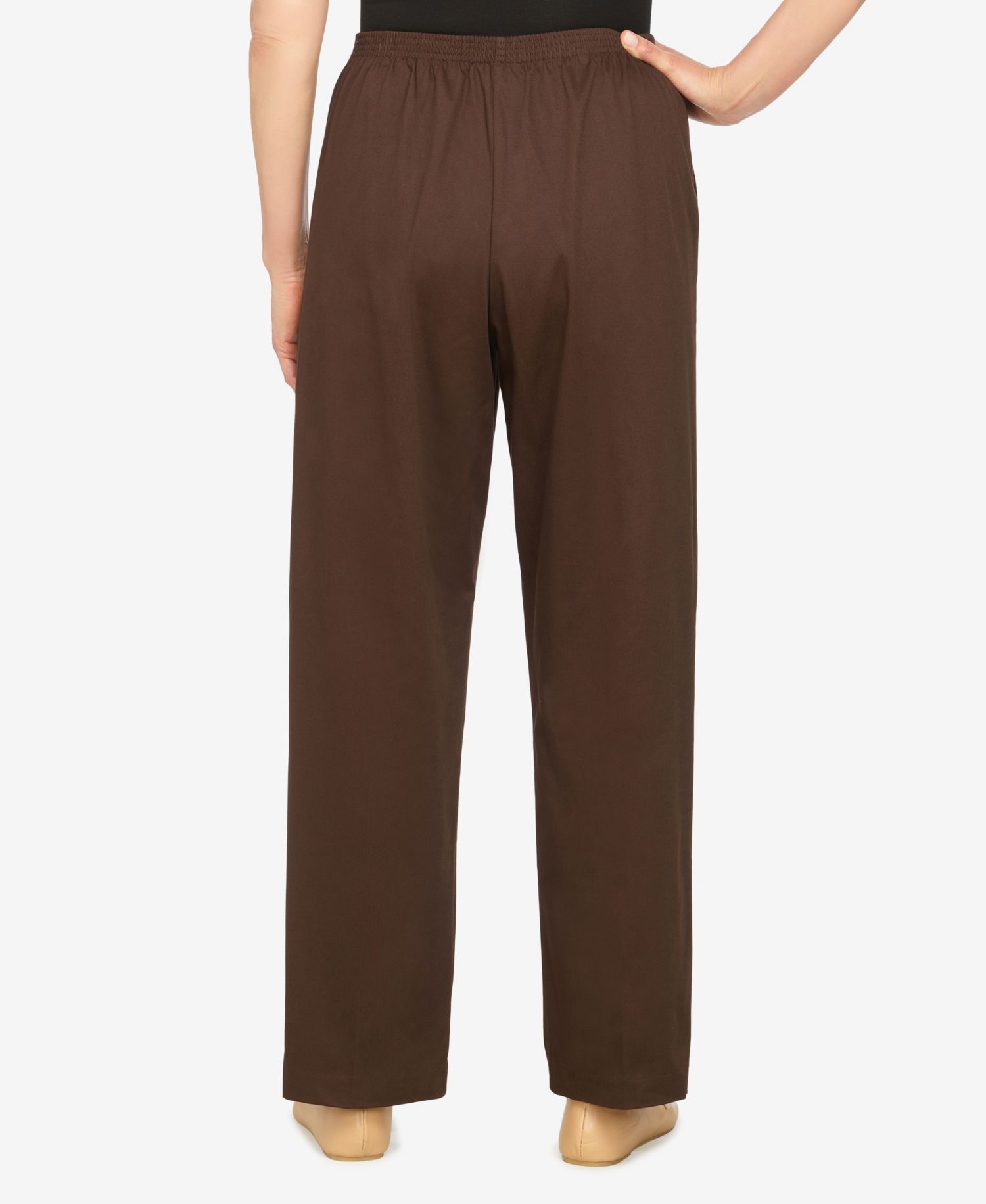 Petite Mid-Rise Casual Pants
