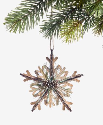 Holiday Lane - Nordic Wonderland Rustic Snowflake Ornament