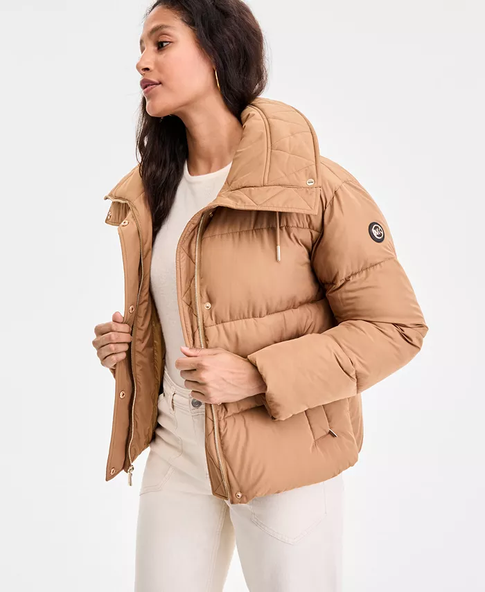 Women's Drawstring-Collar Puffer Coat - thumbnail 5