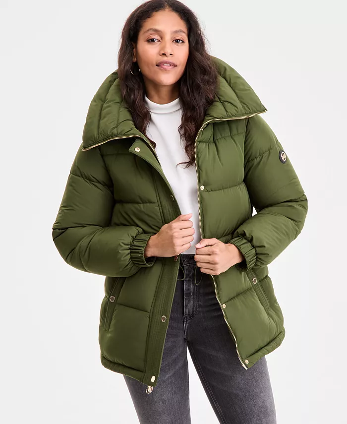 Women's Hooded Anorak Puffer Coat - thumbnail 3