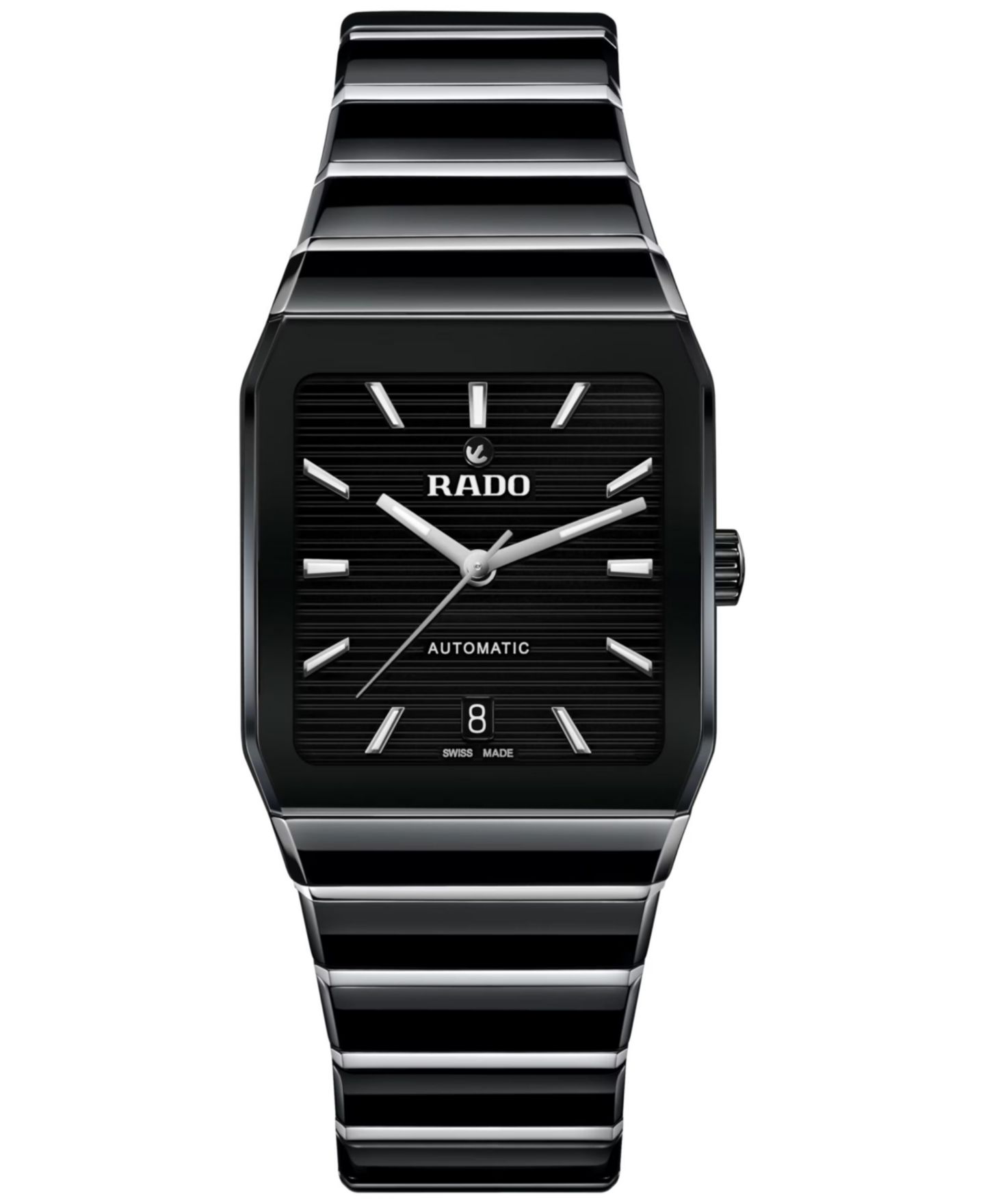 Женские часы Rado Swiss Automatic Anatom Stainless Steel & Black Ceramic Bracelet Watch 33mm — фото 1