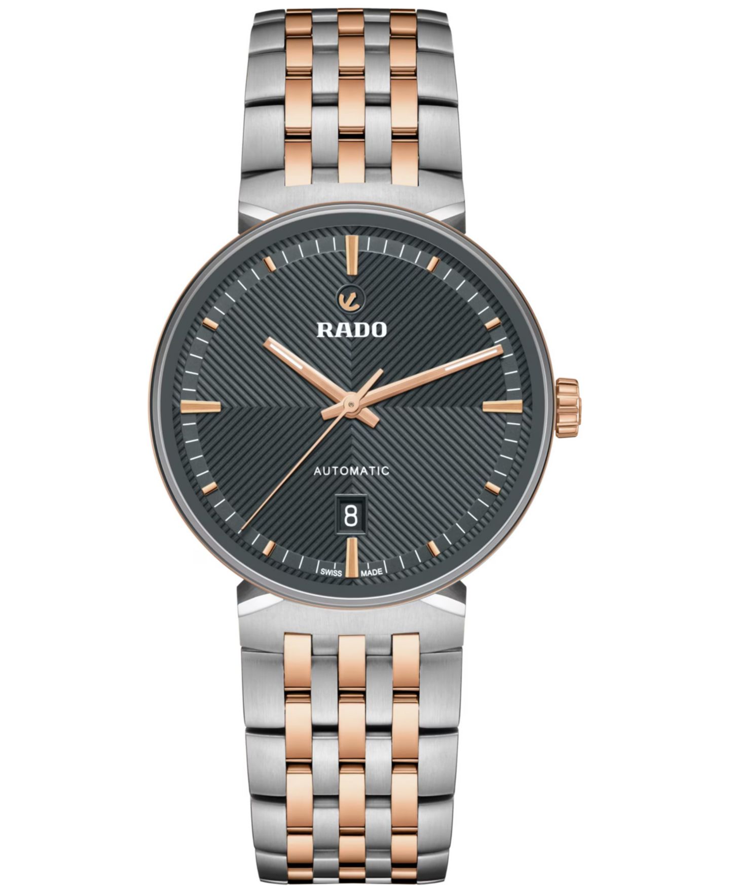 Швейцарские автоматические часы Rado Florence унисекс, двухцветный стальной браслет, 39 мм — фото 1