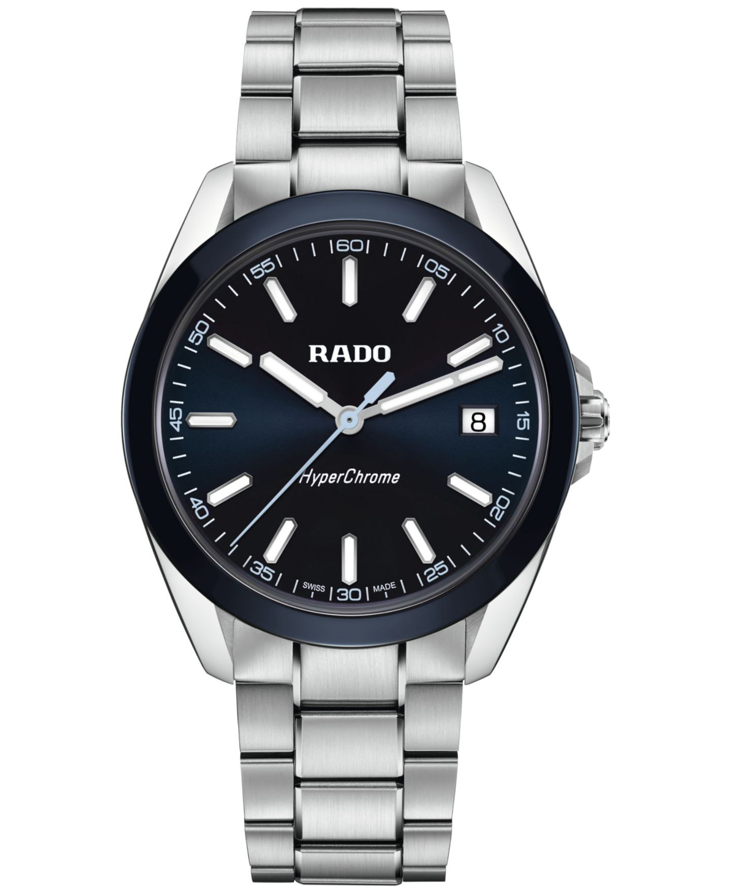 Мужские часы Rado Swiss HyperChrome Stainless Steel Bracelet Watch 42mm — фото 1