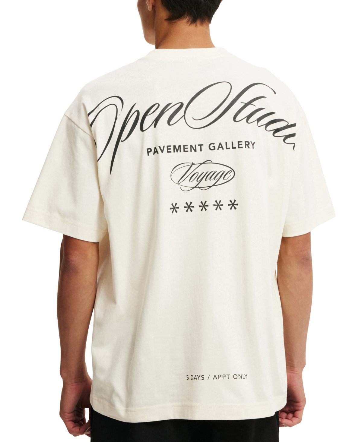 COTTON ON MEN'S BOX FIT TEXT T-SHIRT 