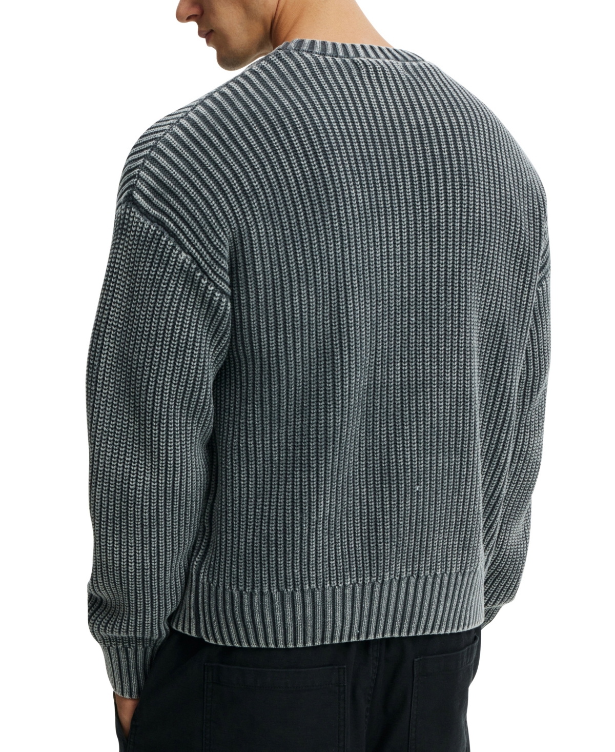Shop Cotton On Men's Washed Box Fit Crew Knit Sweater