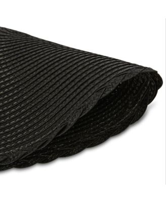 Braided 15" Round Woven Placemats Set of 6 - Durable, Reversible & Non-Slip Table Mats