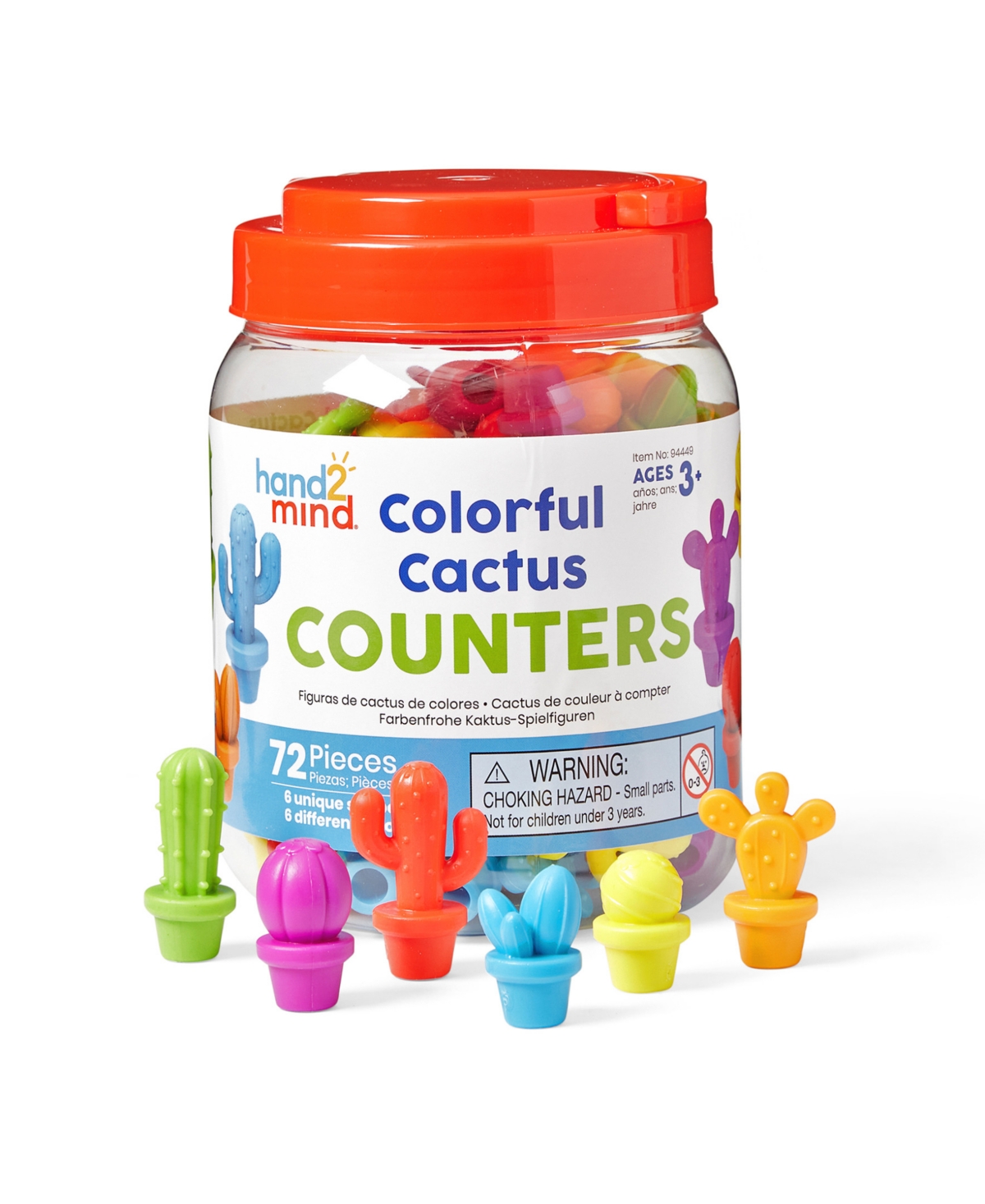 Hand2mind Colorful Cactus Counters
