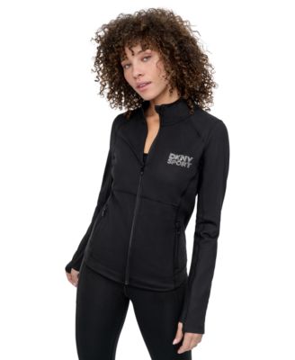 Sport Women's Rhinestone-Logo Mock-Neck Jacket