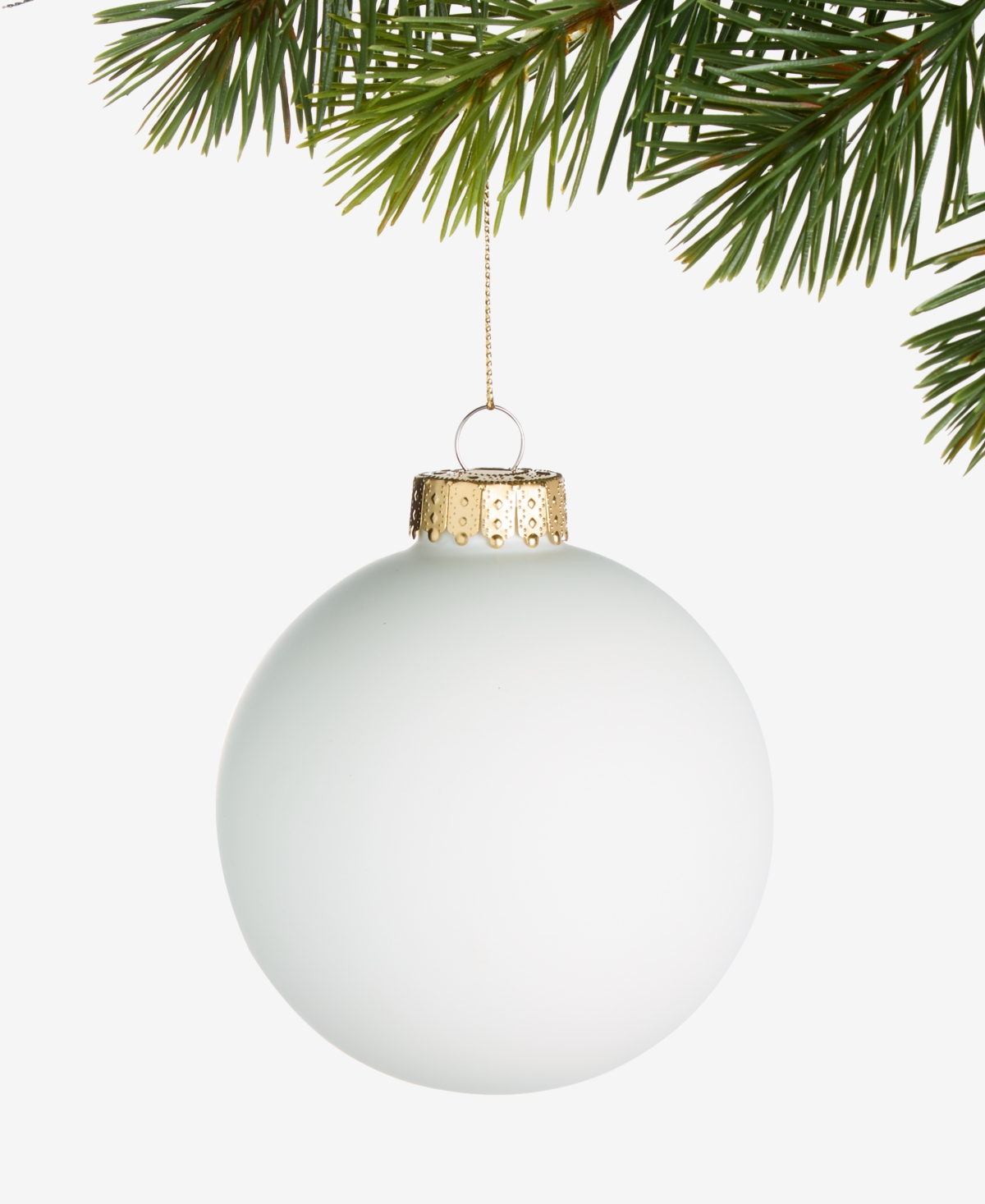 Holiday Lane Blessed White And Gold Nativity Ball Ornament, Macy's Exclusive In Multi