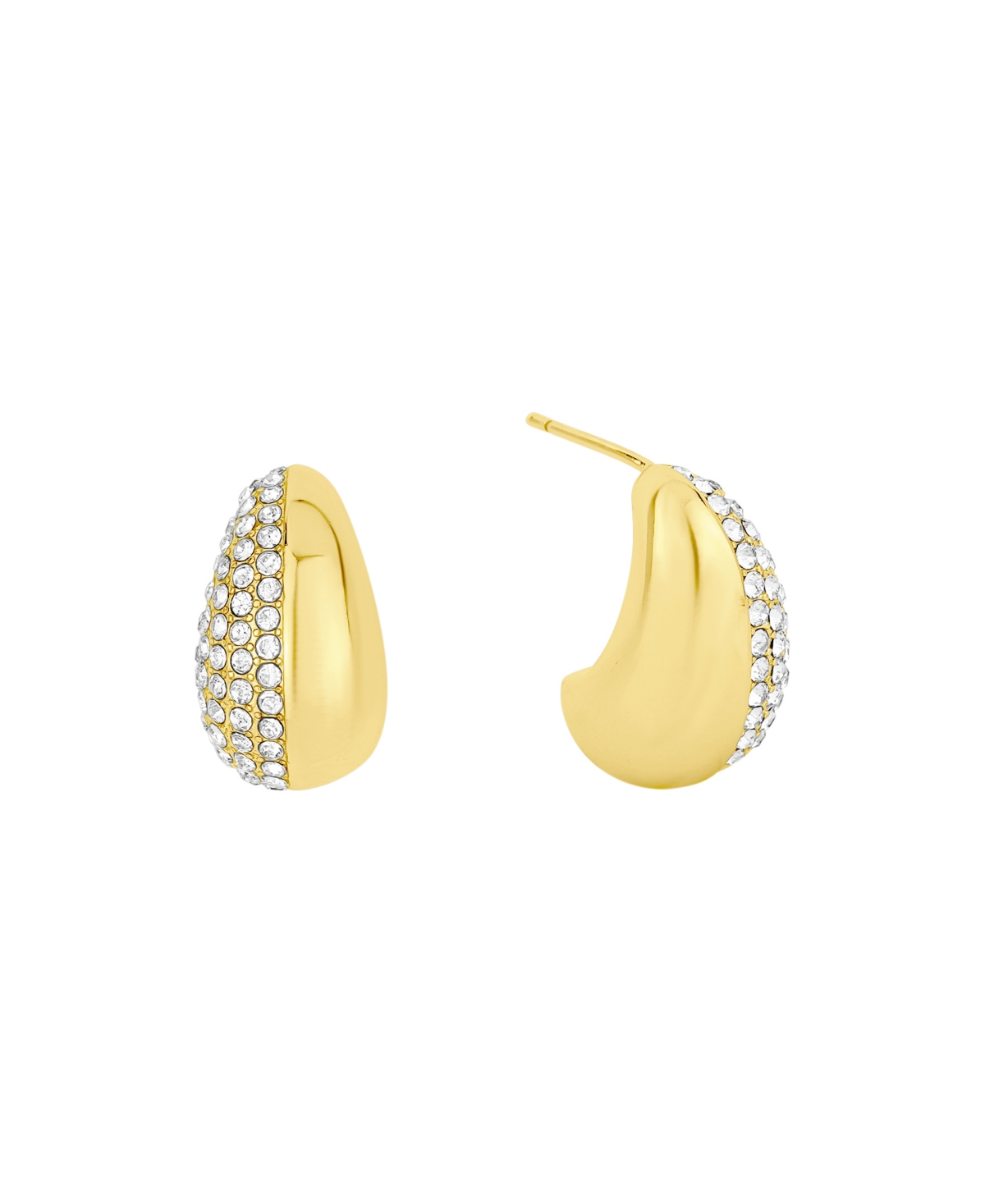 And Now This Crystal Chili Pepper Post Earrings In Gold