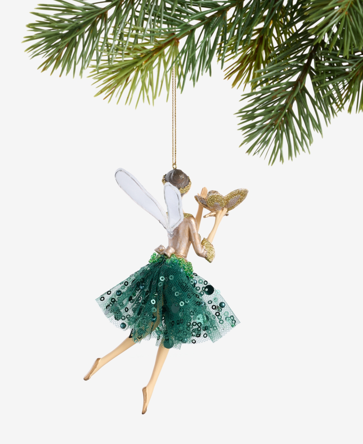 Holiday Lane Enchanted Forest Winged Fairy Ornament, Macy's Exclusive In Multi