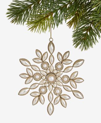 Holiday Lane - Gilded Glamour Embellished Snowflake Ornament