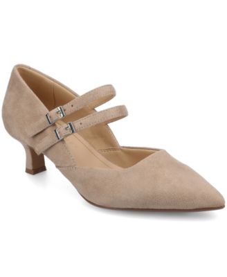 Women's Carnation Mary Jane Pointed Toe Comfort Pumps