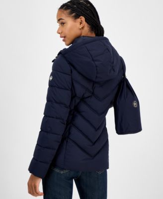 Women's Hooded Bibbed Packable Puffer Coat