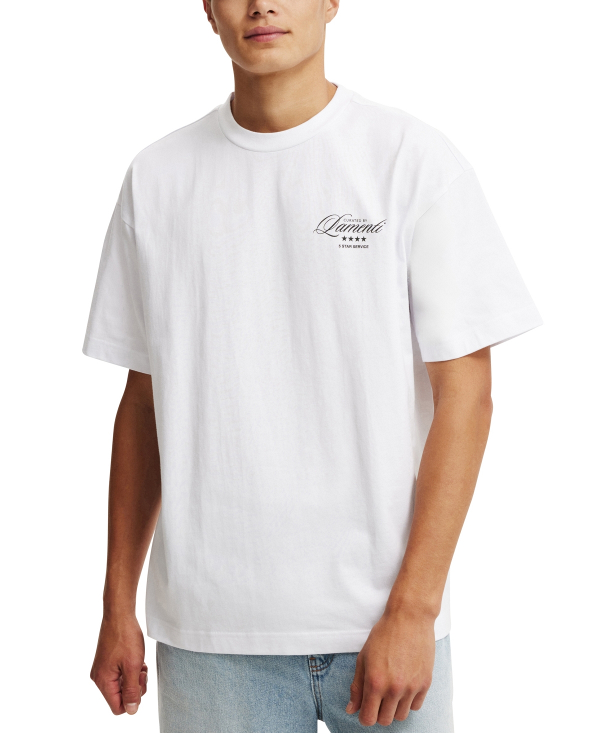 Shop Cotton On Men's Box Fit Text T-shirt In White,lamenti