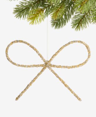 Jeweled Classics Glitter Bow Ornament, Macy's Exclusive
