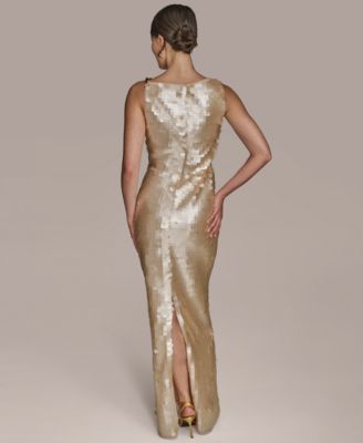 Women's Sequin Sleeveless Evening Gown