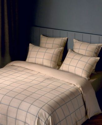 CLOSEOUT! by Hugo Boss Check 3-Pc. Duvet Cover Set, Full/Queen