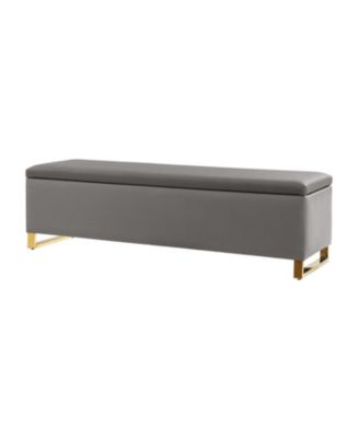 Flora Modern 60" Wide Storage Bench with Two Ottomans