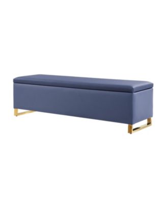 Flora Modern 60" Wide Storage Bench with Two Ottomans