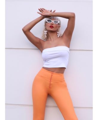 Women's Faux Leather High-Rise Sculpting Skinny Pants