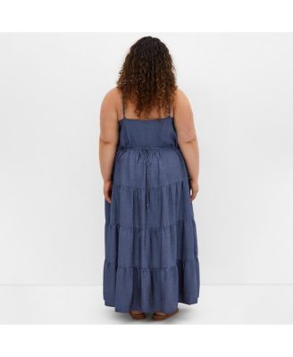 Plus Size Island Tier Maxi Dress