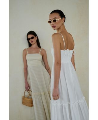 Women's Ruffle Flare Midi Dress