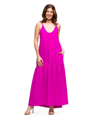 Women's Lightweight Spaghetti Strap Pocket Maxi Dress