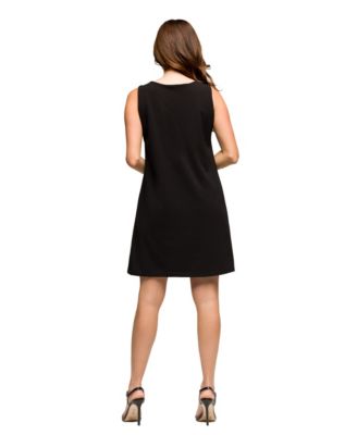 Women's Solid Color Sleeveless Mini Shift Dress