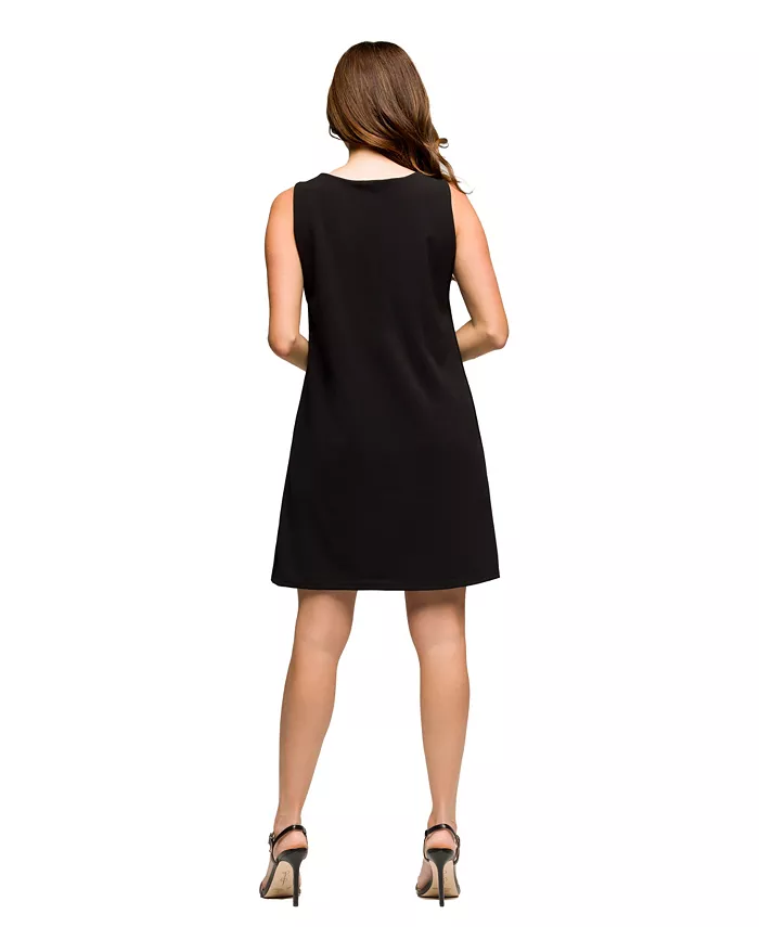 Women's Solid Color Sleeveless Mini Shift Dress - thumbnail 7