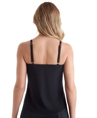 Women's Sunset Ombre V-Neck Handkerchief Hem Tankini Swimsuit Top