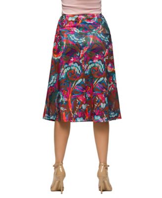 Women's Comfortable Elastic Waist Knee Length Skirt