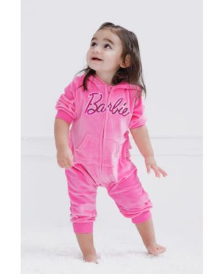 Baby Girls Velour Matching Family Zip Up Hoodie & Pants Outfit Set Adult