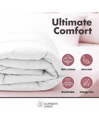 100% Premium White Cotton Duvet Covee 200 Thread Count