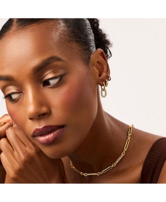 Gold Drop Earrings - Ash Double Mini