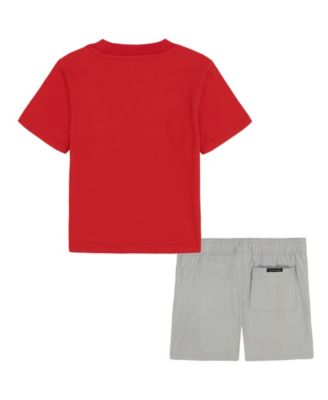 Toddler and Little Boys 2-Piece Classic Logo T-Shirt and Tech Woven Shorts Set