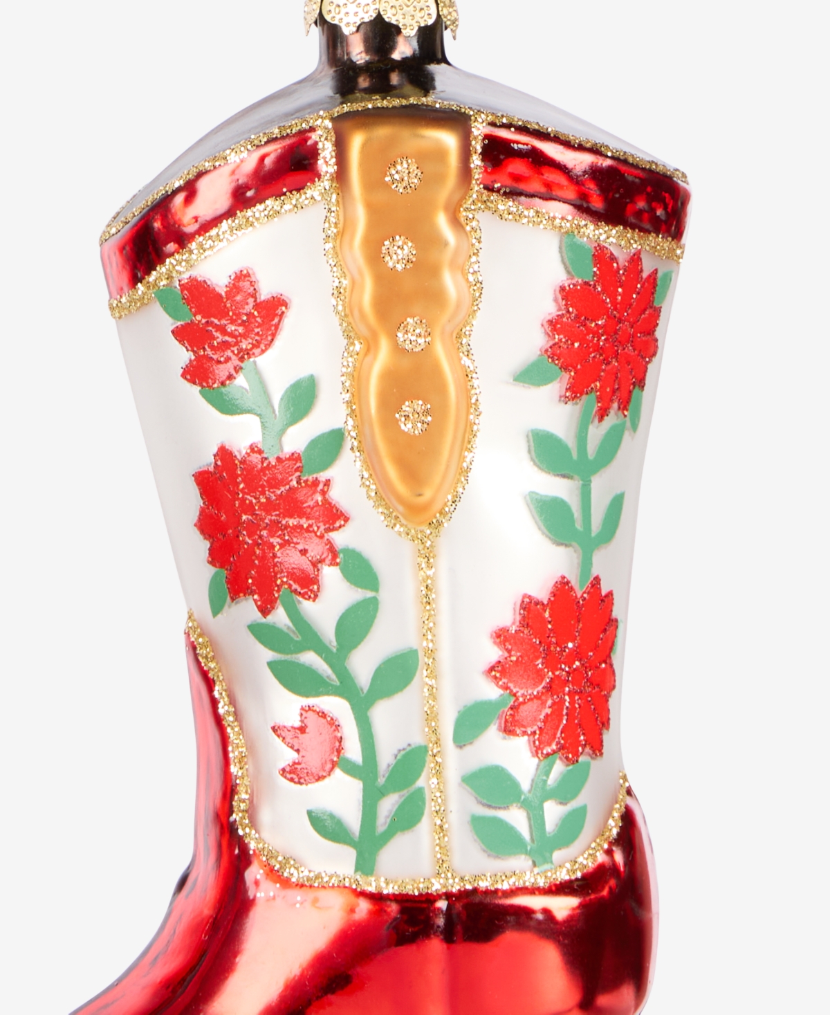 Holiday Lane Eclectic Charm Glass Cowboy Boot Ornament, Macy's Exclusive In Transparent