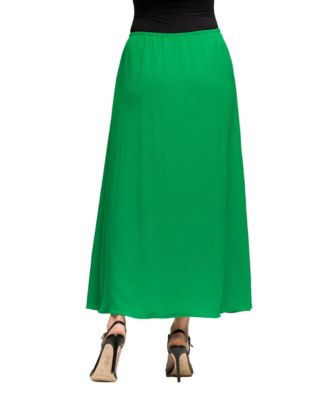 Women's Elastic Waist A Line Maxi Skirt