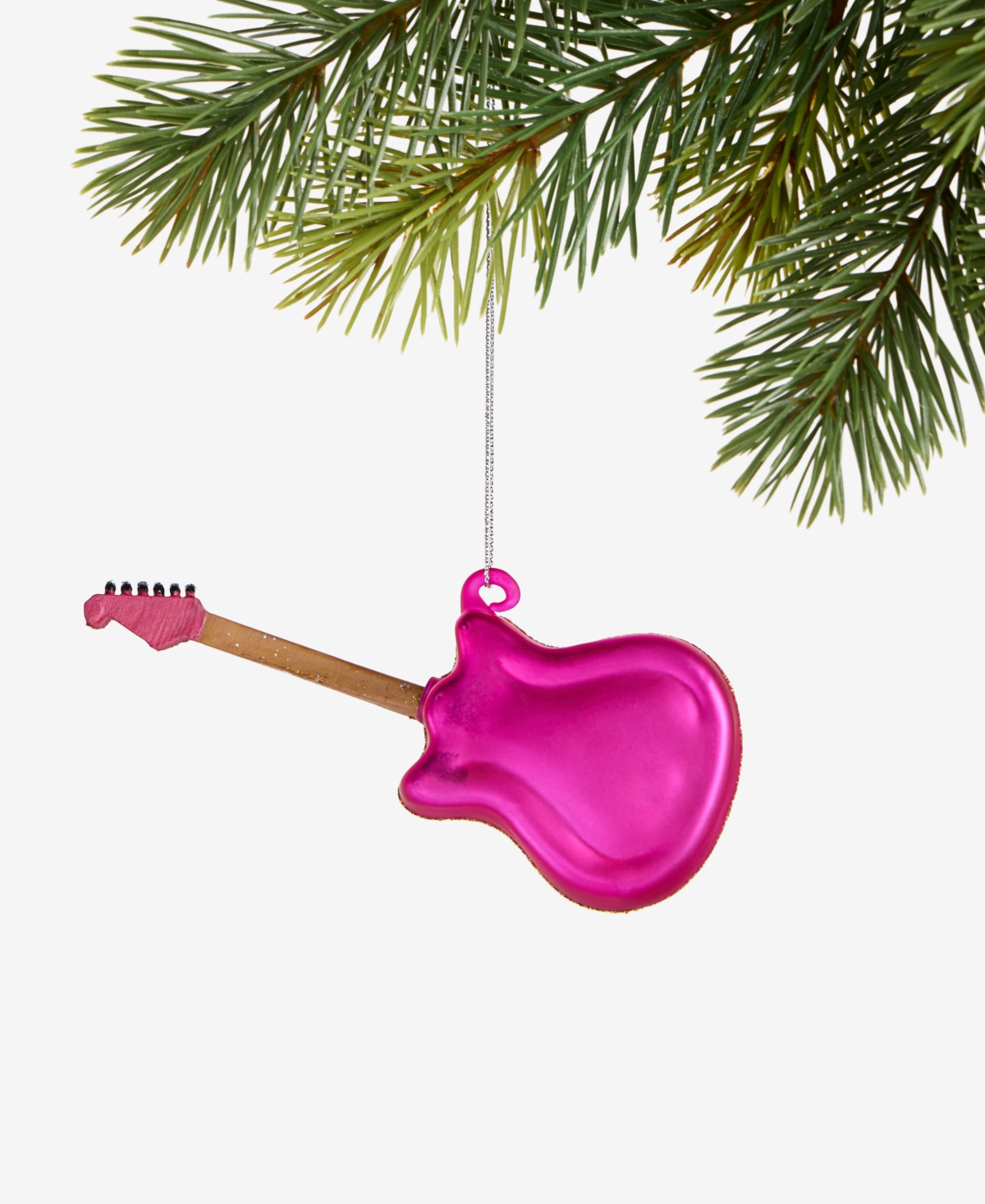 Holiday Lane Eclectic Charm Glass Guitar Ornament, Macy's Exclusive In Multi
