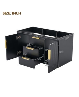 36" Wall-Mounted Bathroom Vanity with 2 Drawers