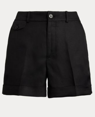 Women's Pleated Linen-Blend Twill Shorts