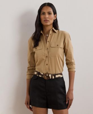 Lauren Ralph Lauren - Women's Relaxed-Fit Featherweight Cotton Shirt