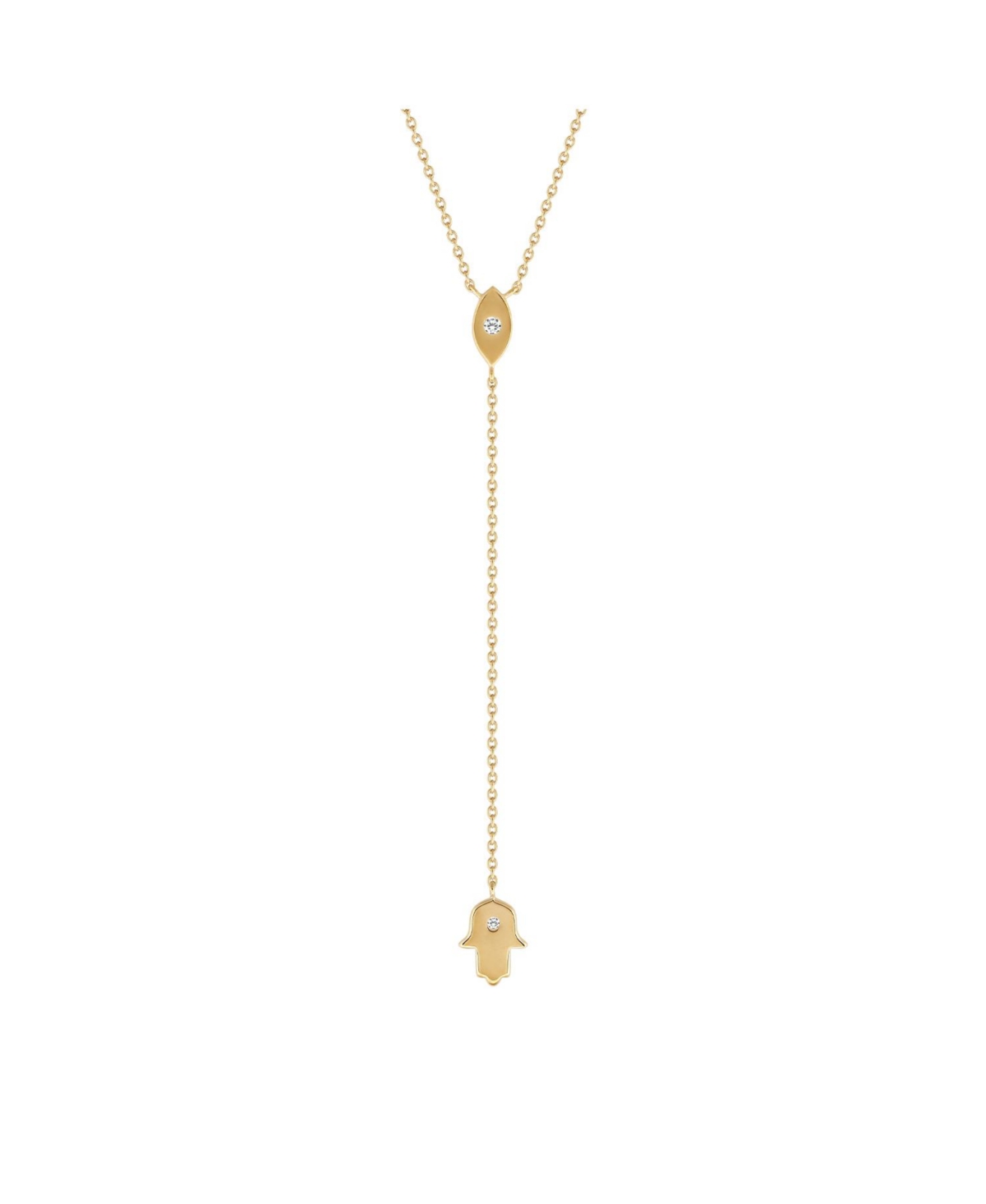 Gracious Guardian Evil Eye Hamsa Necklace - Gold