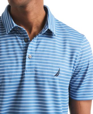 Men’s Classic-Fit Stripe Moisture Wicking Performance Golf Polo Shirt