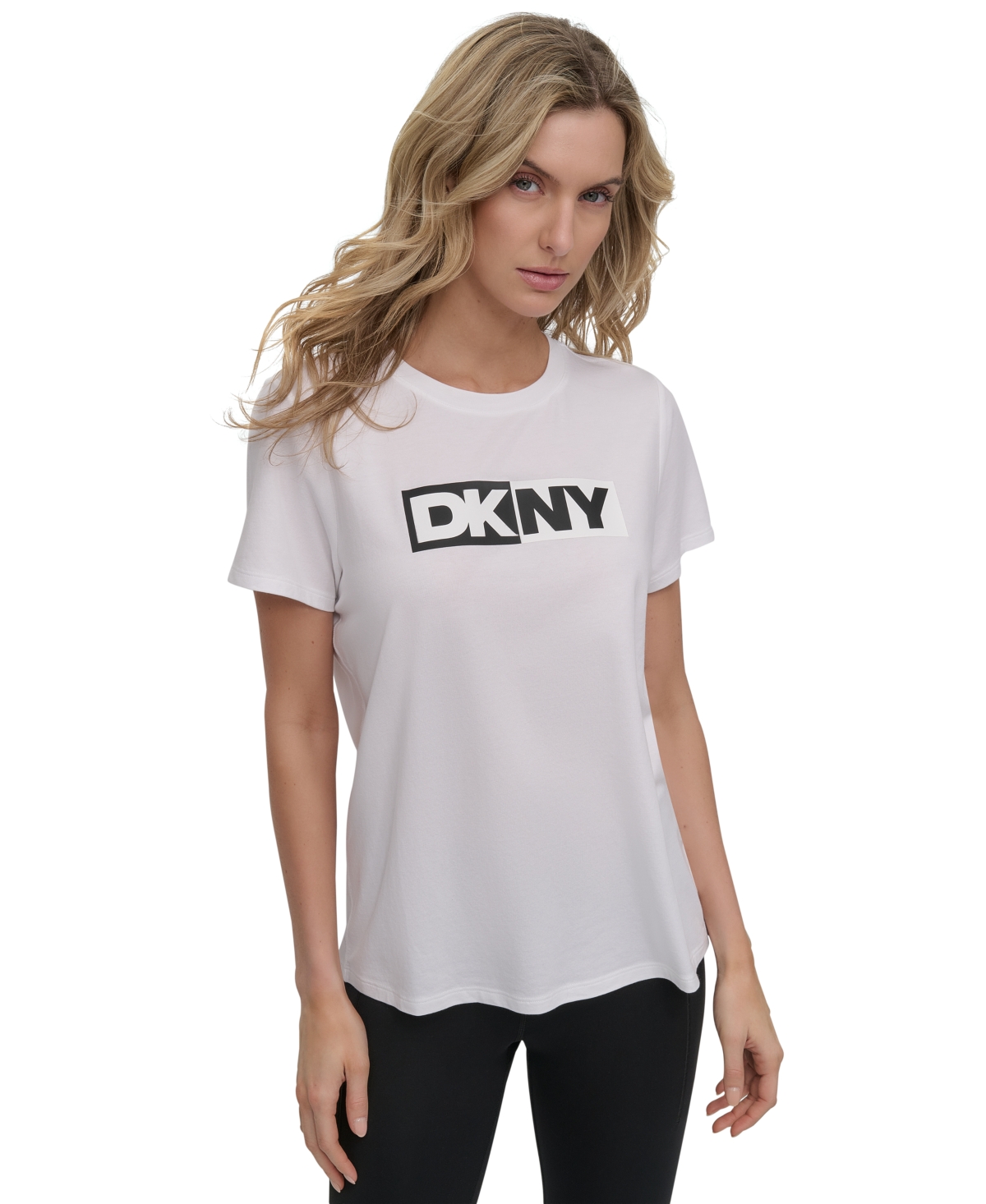 Sport Women's Colorblocked-Logo Crewneck T-Shirt - Black