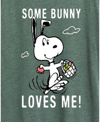 Plus Size Peanuts Some Bunny Loves Me Easter Graphic T-Shirt