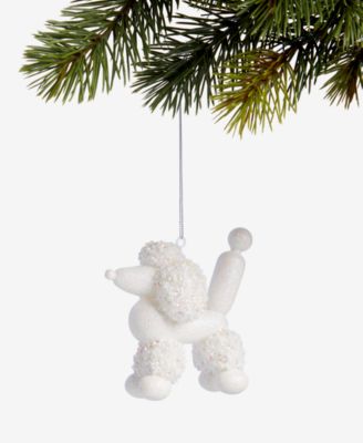 Pastel Shine White Poodle Ornament, Macy's Exclusive