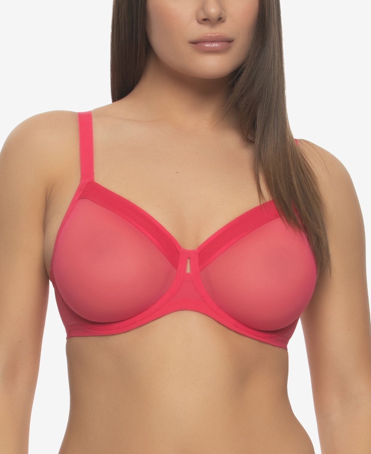 Paramour Women's Ethereal Sheer Mesh Unlined Underwire Bra In Pink